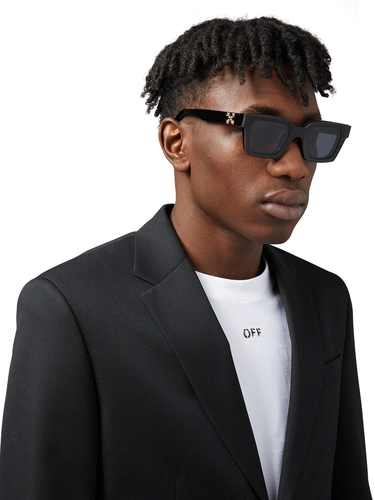 Style 106 Clip On Sunglasses - Black Dark Gray - Off-White